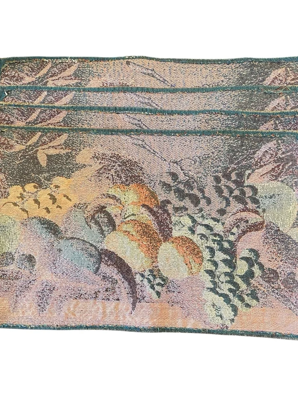 Fruit Tapestry Placemats Set Of 4 Woven Fabric Multicolor Table Kitchen Decor